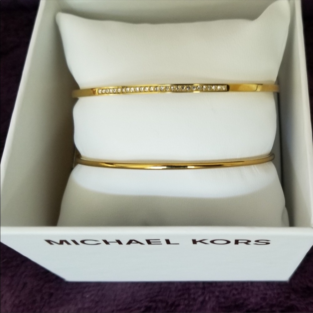 Michael Kors gold Cuff Set